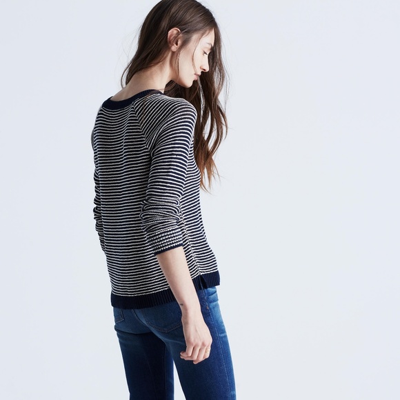madewell dockline pullover sweater in stripe - Picture 3 of 8
